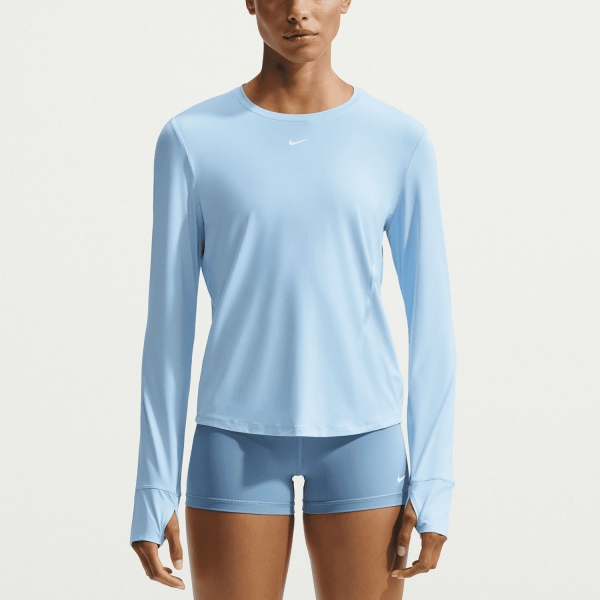 Camisetas y Sudaderas Padel Mujer Nike One Classic Camisa  Hydrogen Blue/Black FN2801407