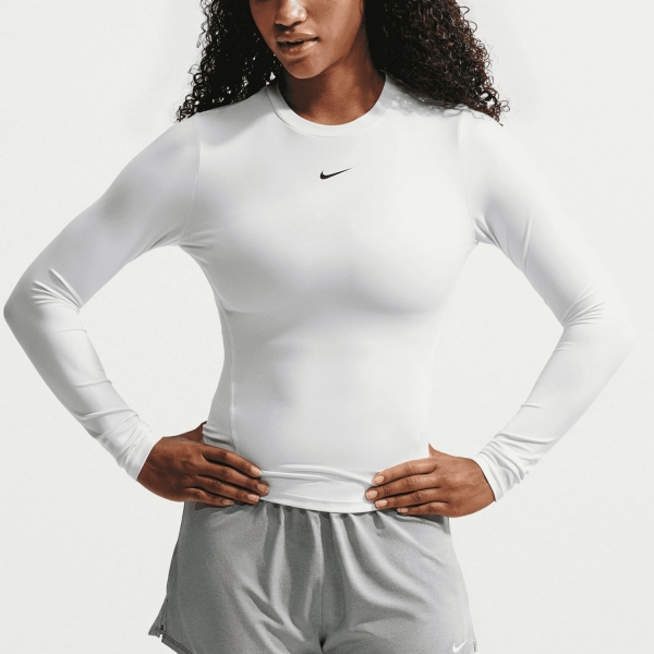 Women's Padel Shirts & Hoodies Nike One DriFIT Shirt  White/Black IR1898100