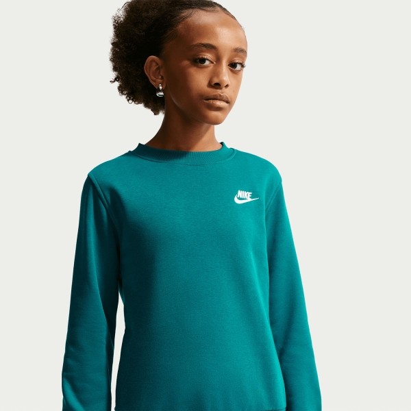 Nike Sportswear Club Sweatshirt Junior - Bright Spruce/White
