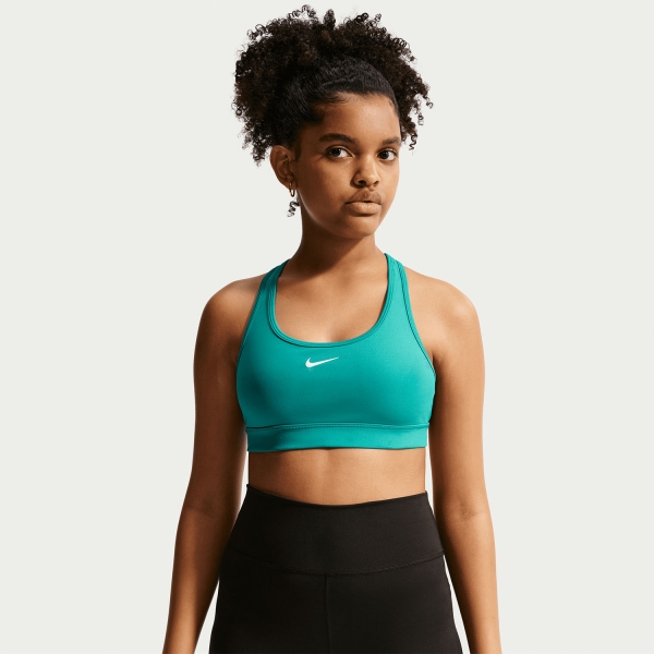 Nike Swoosh Logo Sports Bra Girl - Energy/White
