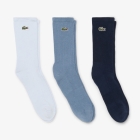 Lacoste Crew x 3 Calcetines - Bleu Clair/Gris Fonce/Bleu Marine Lacoste Crew x 3 Calcetines - Bleu Clair/Gris Fonce/Bleu Marine