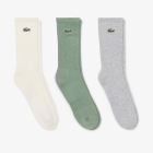 Lacoste Crew x 3 Calcetines - Crème/Vert/Gris Chine