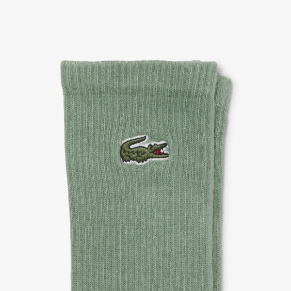 Lacoste Crew x 3 Calcetines - Crème/Vert/Gris Chine