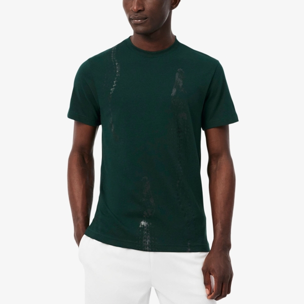 Men's T-Shirt Padel Lacoste X Daniil Medvedev Graphic TShirt  Vert TH6753YZP