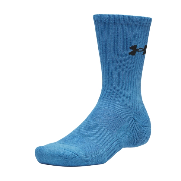 Under Armour Performance Crew x 3 Calze - Aegean Blue/Halo Gray/Black