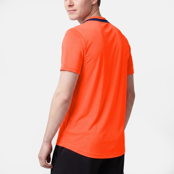 Mizuno Logo Maglietta - Lava Orange/Beacon Blue