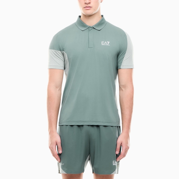 Polo Padel Hombre EA7 Pro Performance Polo  Silver Pine 7M002493AF13689U7317