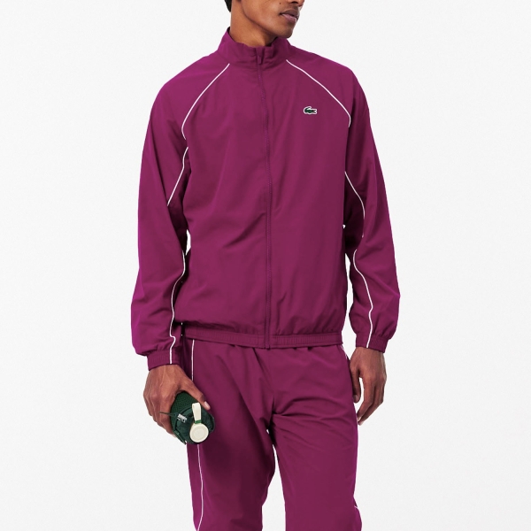 Men's Padel Jacket Lacoste Performance Jacket  Fushia/Blanc BH6592LRR