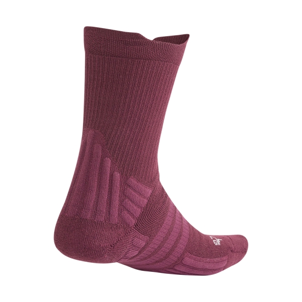 adidas Cushioned Pro Crew Socks - Maroon/Grey Three