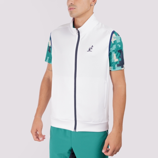 Men's Padel Shirt and Hoody Australian New Energy Shot Vest  Bianco/Blu Navy TEUGI0010002A
