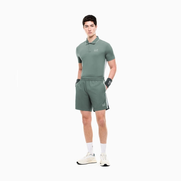 EA7 Pro Match Polo - Silver Pine