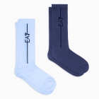 EA7 Pro x 2 Socks - Dusty Blue/China Blu EA7 Pro x 2 Socks - Dusty Blue/China Blu