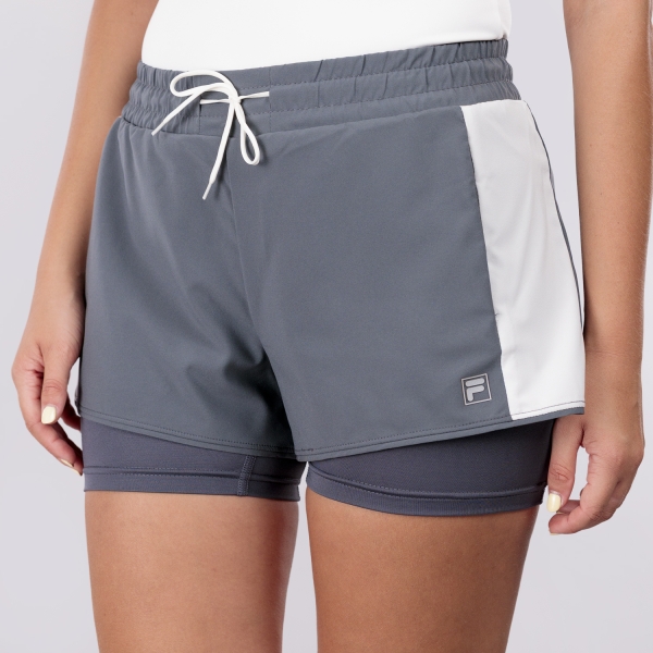 Falda y Shorts Padel Mujer Fila Elea 3in Shorts  Turbulence/Ecru Comb XCL2515408362