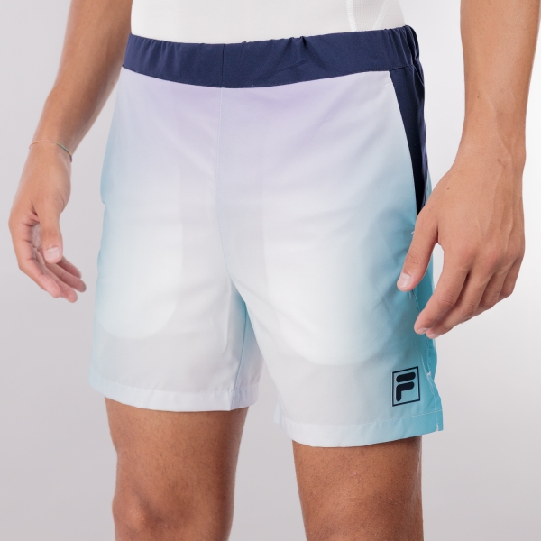 Men's Padel Shorts Fila Zayn 5in Shorts  Aqua Blue Graphic TFM2526080092