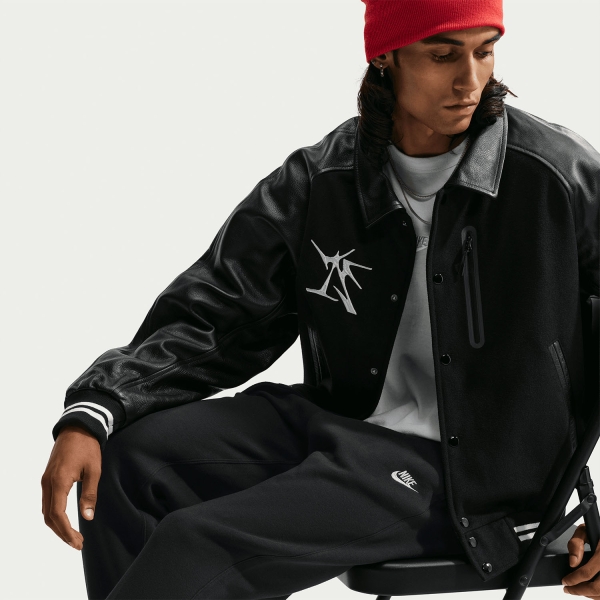 Nike Club Pantaloni - Black/Metallic Silver