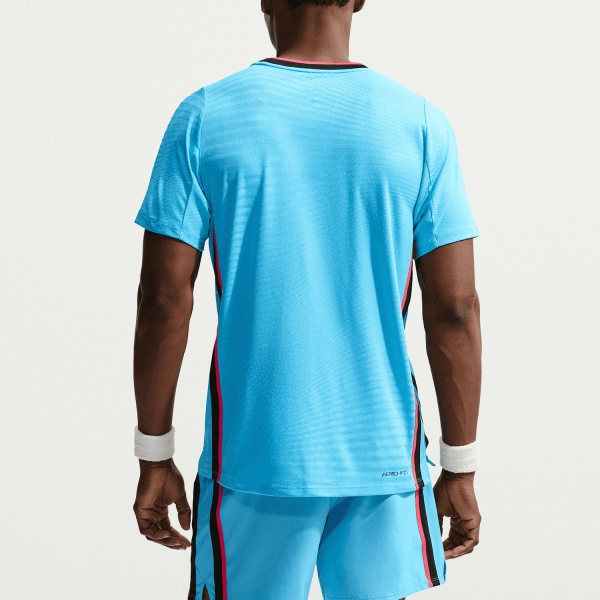 Nike Court Aero-FIT Slam T-Shirt - Baltic Blue/Black