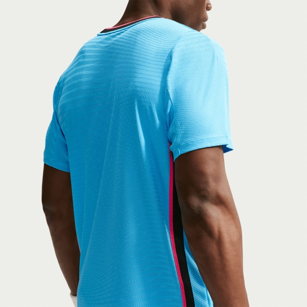Nike Court Aero-FIT Slam T-Shirt - Baltic Blue/Black