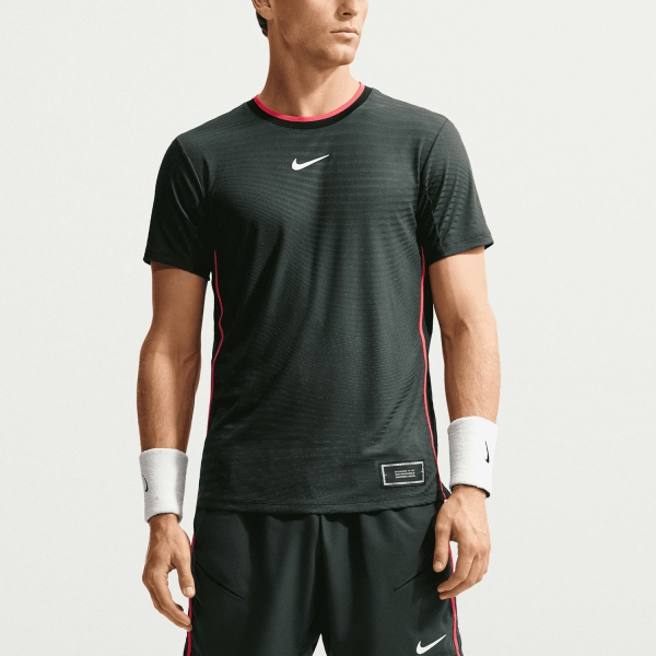 Men's T-Shirt Padel Nike Court AeroFIT Slam TShirt  Black Spruce/White IM5783317