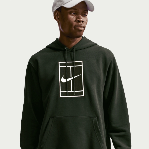 Nike Court Dri-FIT Hoodie - Black Spruce/White
