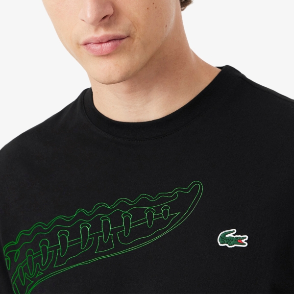 Lacoste XXL Logo Print T-Shirt - Noir/Vert
