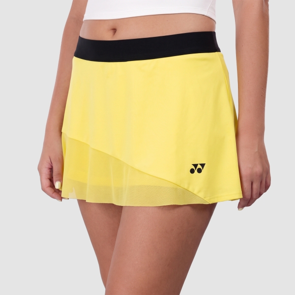 Women's Padel Skirts and Shorts Yonex Tournament New York Skirt  Pale Yellow ABDTY26186PY