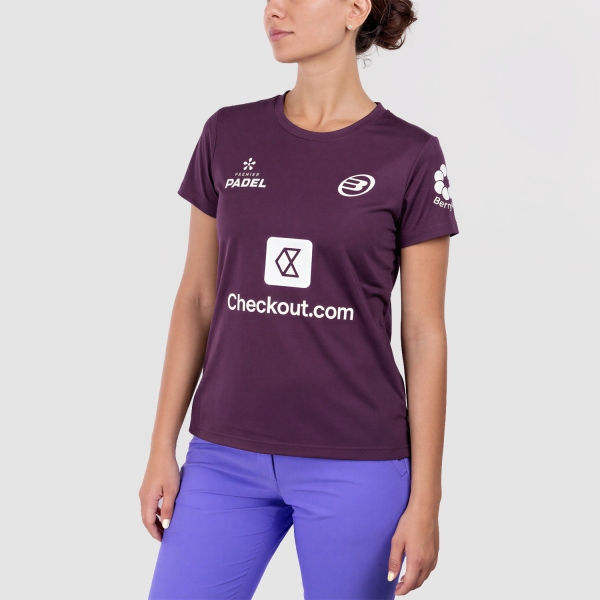 Women's Padel T-Shirt and Polo Bullpadel Omur Delfi Brea TShirt  Ciruela 449392771