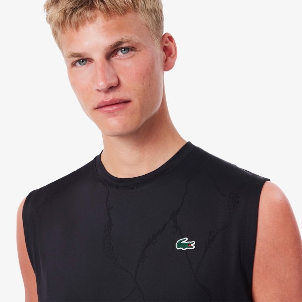 Lacoste Ultra Dry Crocodile Canotta - Noir