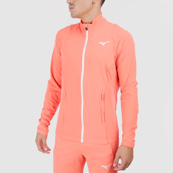 Men's Padel Jacket Mizuno Frontier Shadow Jacket  Lava Orange 62GED00255