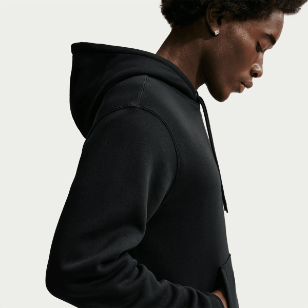 Nike Club Sudadera - Black/Metallic Silver
