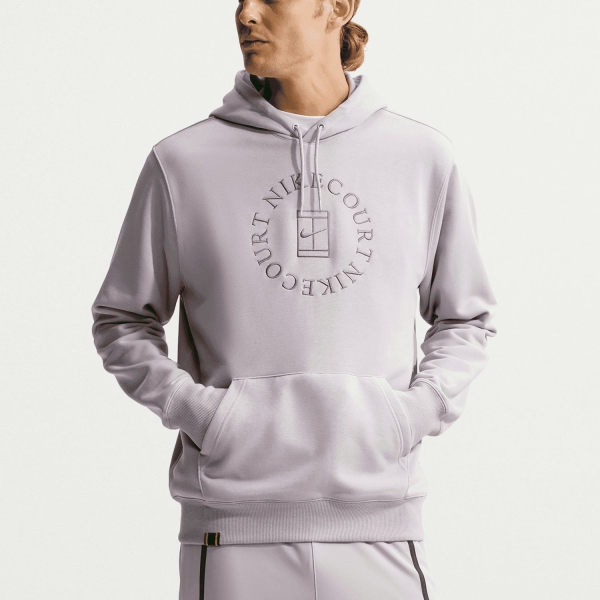 Men's Padel Shirt and Hoody Nike Court DriFIT Heritage Hoodie  Silver Lilac/Taupe Grey HM6759022