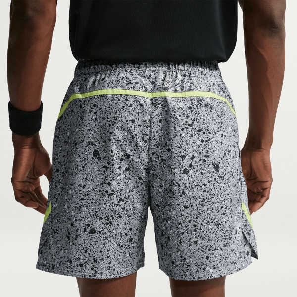 Nike Court Victory AOP 7in Shorts - Stealth/Light Lemon Twist/White