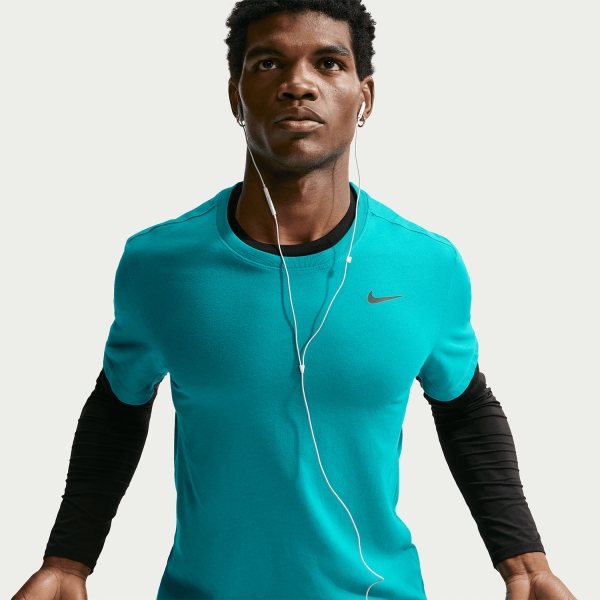 Nike Dri-FIT Court Logo Maglietta - Energy/Black