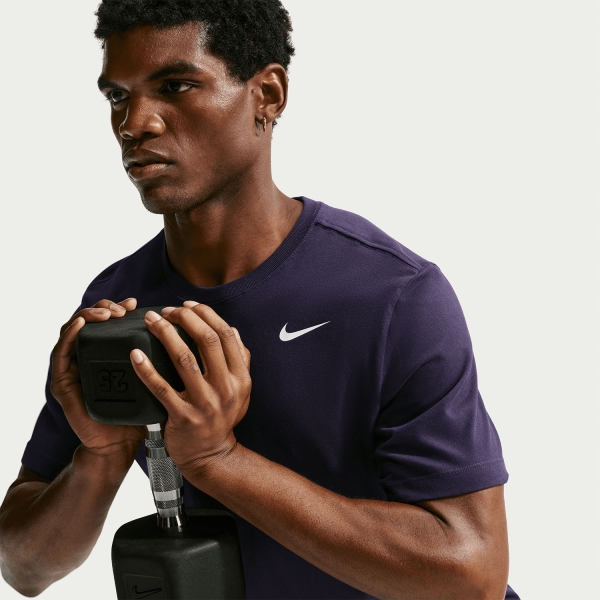 Nike Dri-FIT Court Logo Maglietta - Purple Dynasty/White