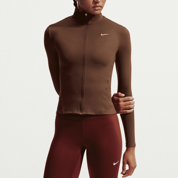 Women's Padel Jacket Nike One Jacket  Cacao Wow/White IM7046259