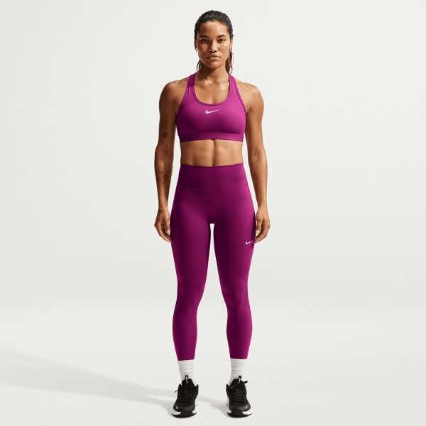 Nike Swoosh Dri-FIT Sujetador Deportivo - True Berry/White