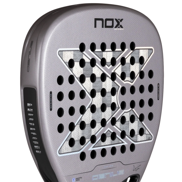 NOX AT10 Genius Attack 18K Alum Padel - Silver/Black