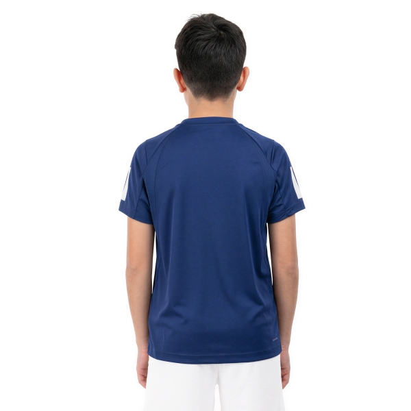 adidas Club 3 Stripes Logo Camiseta Niño - Dark Blue