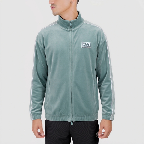 Men's Padel Jacket EA7 Club Jacket  Silver Pine 7M002503AF26044U7317