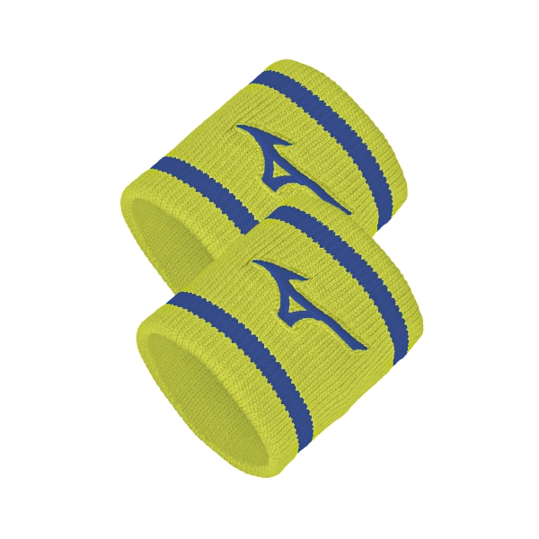 Polsini da Padel Mizuno Logo Polsini Corti  Lightning Yellow/Ultramarine 32GYC220Z43