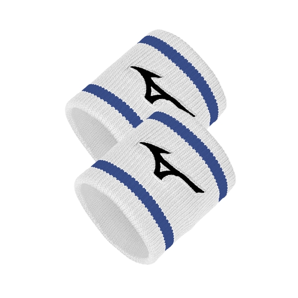 Polsini da Padel Mizuno Logo Polsini Corti  White/Ultramarine 32GYC220Z92