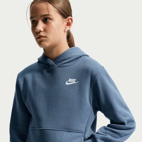 Nike Sportswear Club Pro Hoodie Junior - Diffused Blue/White