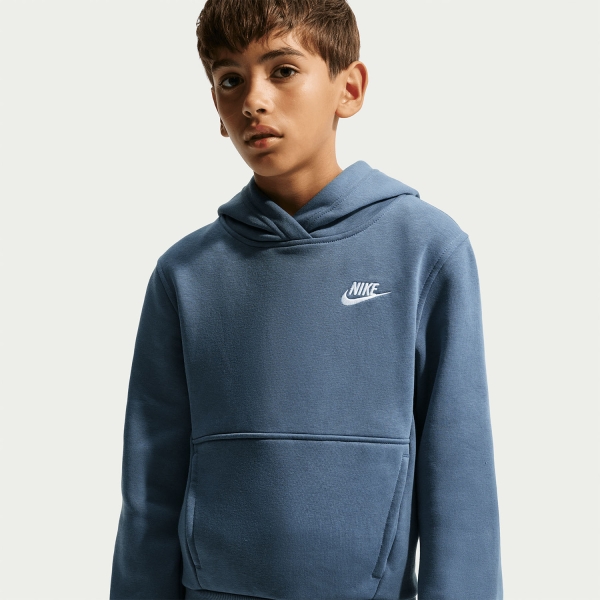 Nike Sportswear Club Pro Hoodie Junior - Diffused Blue/White