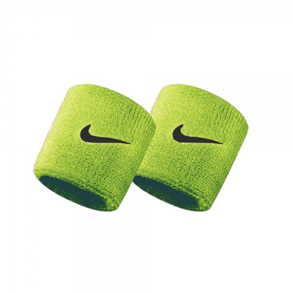 Muñequeras de Padel Nike Swoosh Munequeras Cortas  Green/Black N.NN.04.710.OS