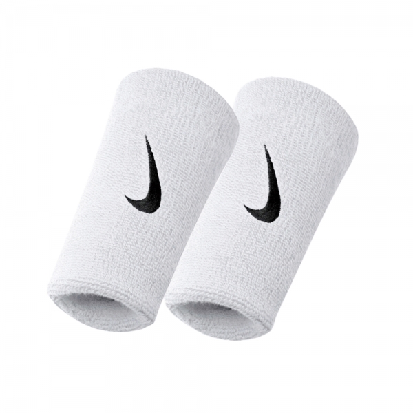 Muñequeras de Padel Nike Logo Dry Munequeras Largas  White/Black N.NN.05.101.OS