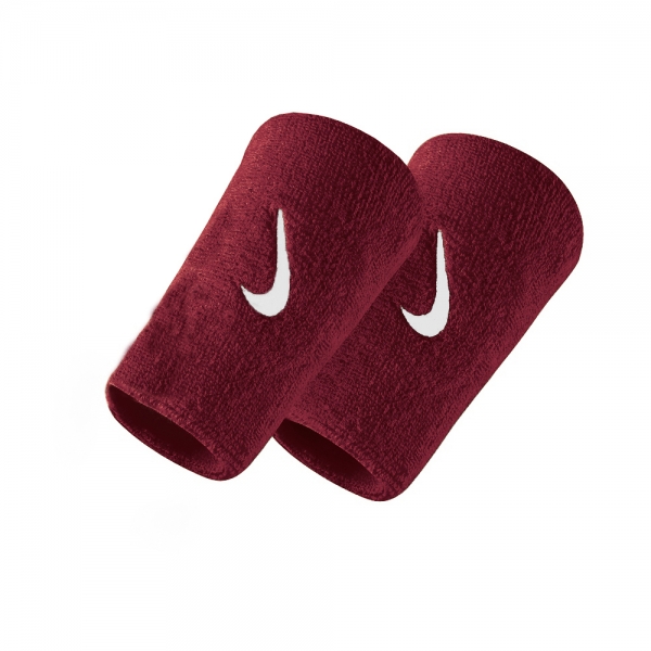 Muñequeras de Padel Nike Logo Dry Munequeras Largas  Red/White N.NN.05.601.OS